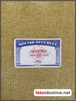 Usa Social Security card template